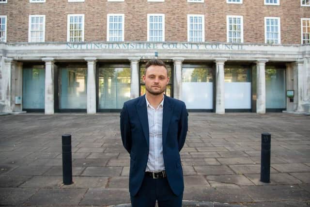Coun Ben Bradley, Mansfield MP and Nottinghamshire Council leader, outside the council headquarters in West Bridgford.