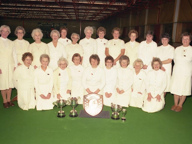 Members of Mansfield Ladies Bowling Club in 1983.