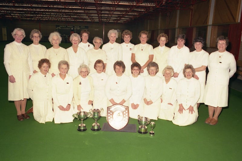 Members of Mansfield Ladies Bowling Club in 1983.