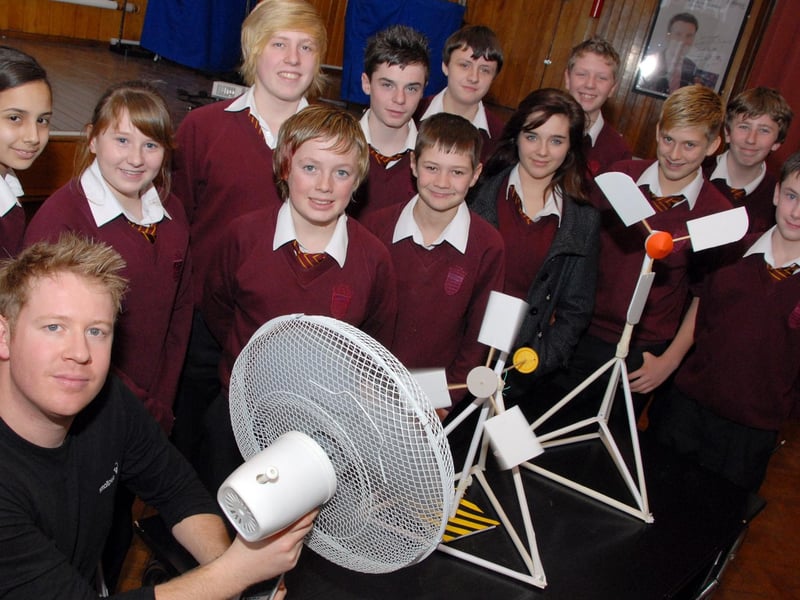 Year 9 pupils at Ollerton's Dukeries College took part in a Design and Build event to design a wind turbine.