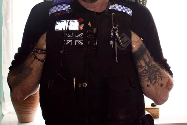 Mansfield police officer Brian Costello before he retired