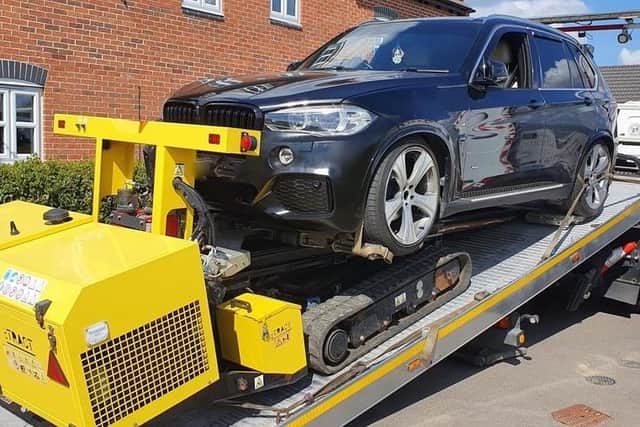 Mansfield Operation Reacher officers seized this car from a driveway.