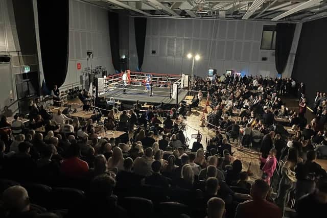 A large crowd gathered for the event at Kirkby Leisure Centre