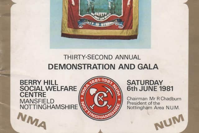 A photo of the 1981 Gala Memorial programme at Berry Hill.