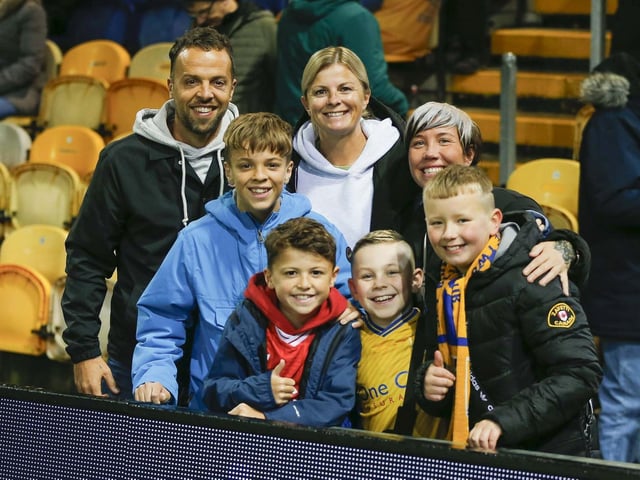 Mansfield Town fans ahead of the League Cup tie with Port Vale.