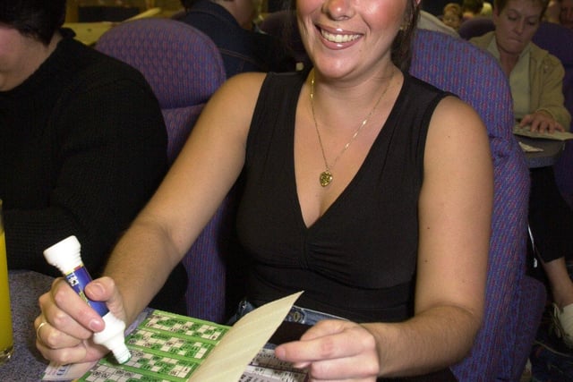 Rachel Richards at Gala Bingo club in 2001