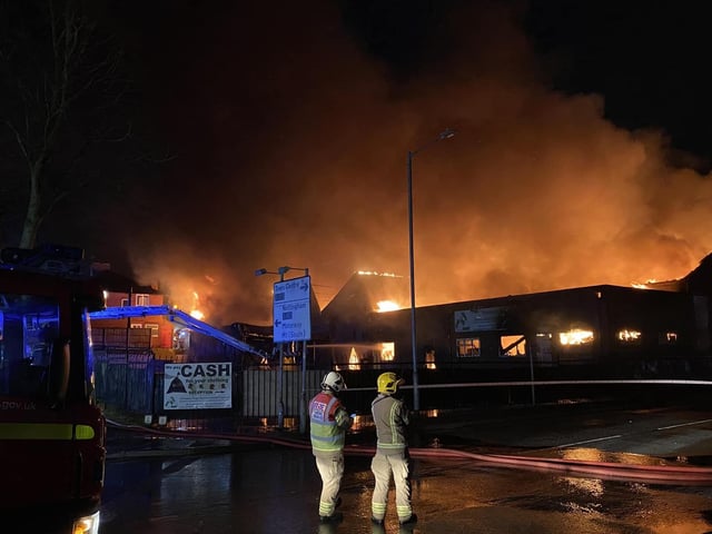 A number of firefighters remain at the scene.