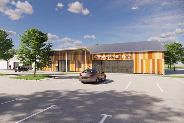 An artist's impression of the planned Warsop Health Hub.