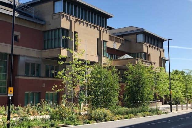 Sheffield Crown Court, pictured, has heard during an on-going trial how three man have denied sexual offences relating to the alleged abuse and sexploitation of two teenage schoolgirls.