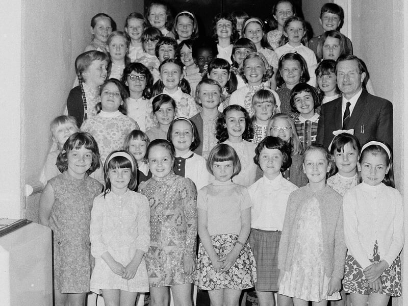 Mansfield King Edward School at the Music and Drama Festival. Can you spot any familiar faces from 1971?