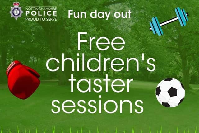 Officers form the Mansfield neighbourhood policing team have teamed up with several local sports clubs to provide free taster sessions