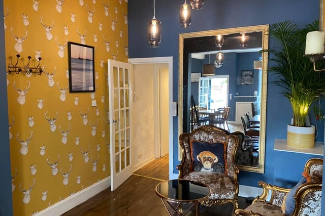 The interior is filled with antique furniture and elaborate decor to make the place an interesting place to stop for a bite to eat or a coffee.