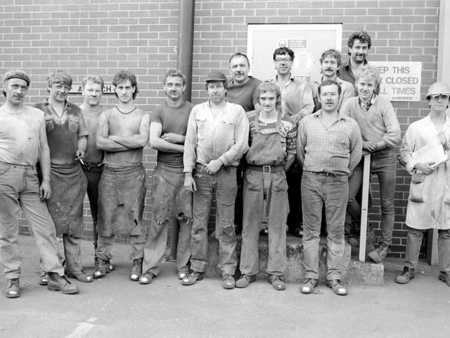 Workers at James Maude Foundry, pictured in 1986.