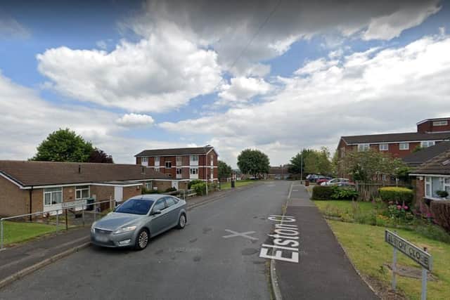 A vehicle reversed into the front window of a property in Elston Close, Mansfield