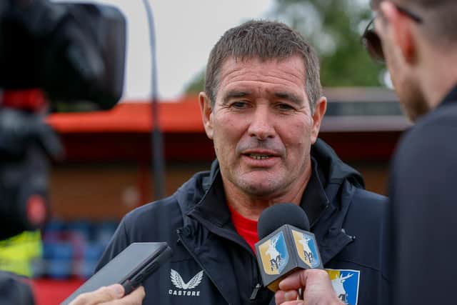 Nigel Clough: PRE SEASON : Alfreton Town FC v Mansfield Town FC : Impact Arena : 15 July 2022 : Photo Credit Chris & Jeanette Holloway @ The Bigger Picture.media : Tel 07946143859