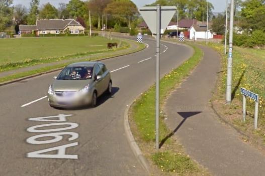 Temporary traffic lights will stay in place until November 17 on the A904 Carriden Brae, Bo'ness for drainage investigation works by Falkirk Council. Picture: Google.