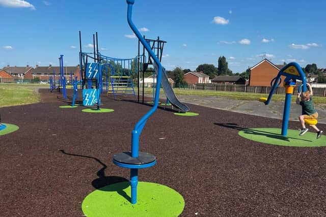 The new play park in the heart of Ladybrook. (Photo by: Mansfield Council)