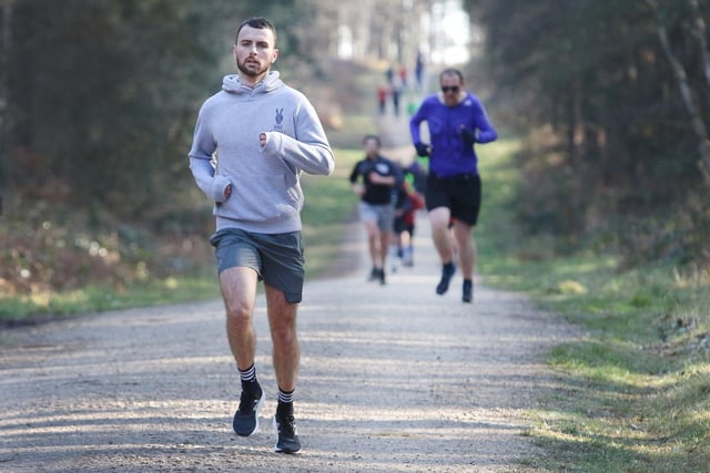 As this runner heads for the finish line, it's worth noting that no fewer than 9,878 personal-best times have been recorded since the Sherwood Pines parkrun began.