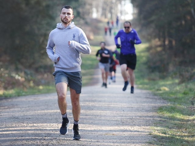 As this runner heads for the finish line, it's worth noting that no fewer than 9,878 personal-best times have been recorded since the Sherwood Pines parkrun began.