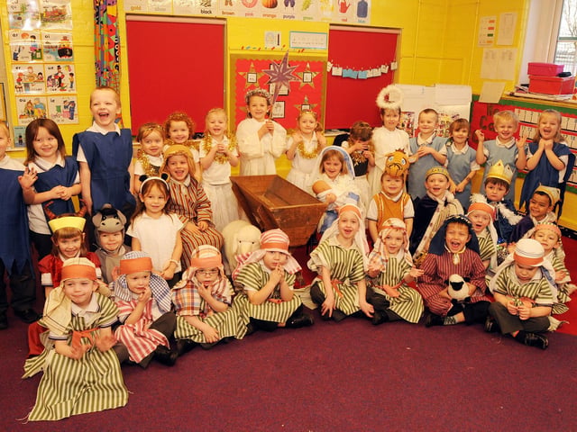 Pupils from the Mansfield Primary Academy School who took part in their Nativity production in 2012.