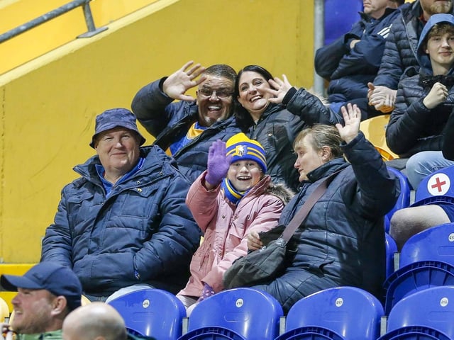 Mansfield Town fans ahead of the League Cup tie with Port Vale.