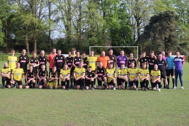 The charity All Stars team from Eastwood and Kimberley FC