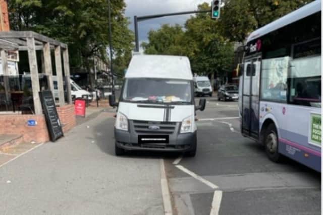 It is an offence to park on zig-zag lines.