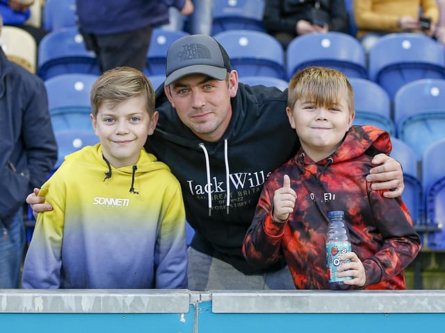 Mansfield Town fans during the Sky Bet League 2 match against Carlisle Utd.