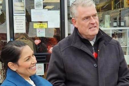 Home Secretary Priti Patel with Ashfield MP Lee Anderson