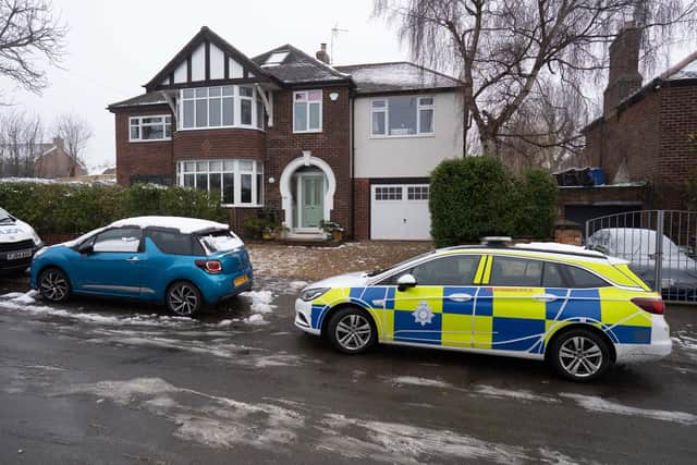 Police and forensics at a property in Southwell believed to be connected to the stabbing of Graeme Perks in his home in Halam.