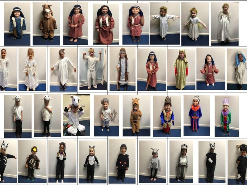 Children from St Peter's C of E Primary Foundation Apple Class dress to impress for their Nativity performance