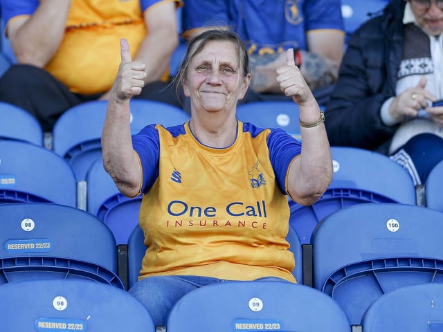 Stags fans ahead of the 2-1 win over Stockport County