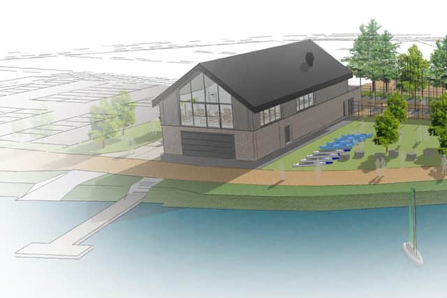 An artist's impression of the completed waterside development at King's Mill Reservoir, Sutton.  (Photo by: Influence)