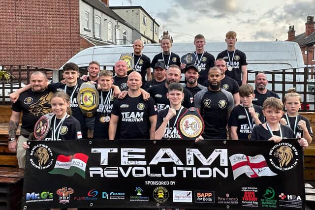 Sutton's Revolution Gym team that performed beyond expectations in Hungary.