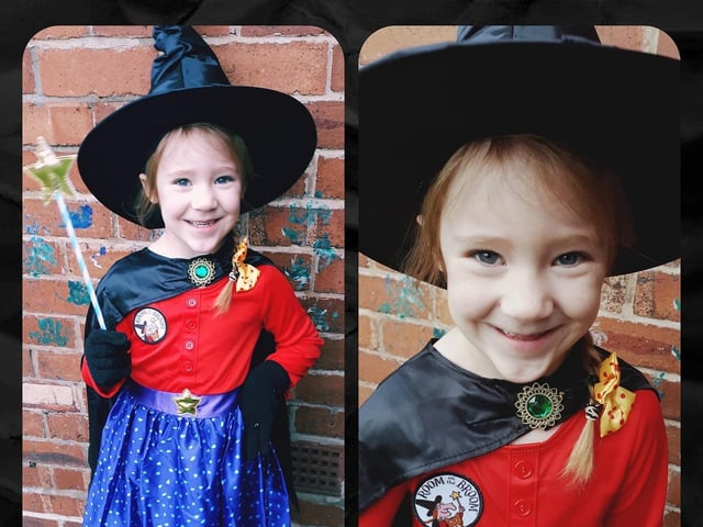 Molly-Jae, age 6, from Mansfield, dressed as the witch from Room on the Broom.