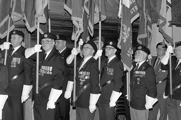 Remembrance Day in Kirkby in 1990.