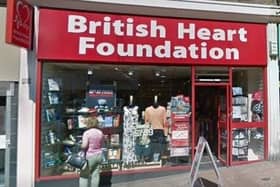 A typical The British Heart Foundation charity shop.