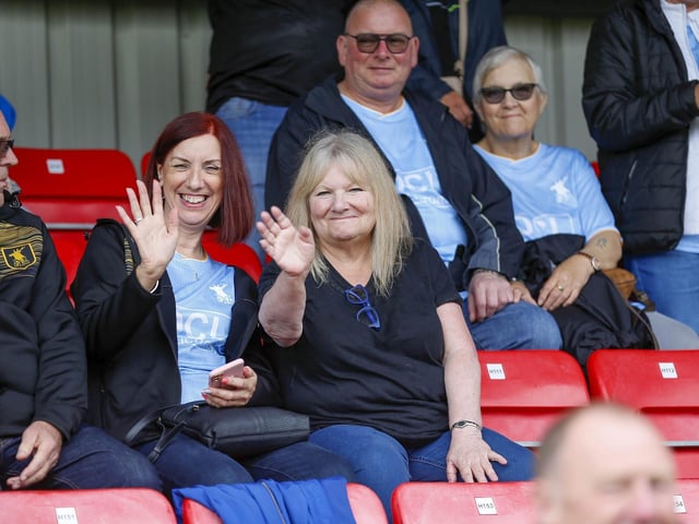 Some of the Mansfield Town fans at Salford.