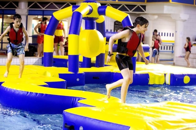 Fancy letting off some family steam at one of Mansfield's leisure centres this weekend? If so, why not take on the Aqua Challenge in the pool at the Rebecca Adlington centre on Westdale Road? Kids, aged six and over, and adults can jump, bounce, slip and slide on the pool's inflatable obstacle course, making it the perfect activity for families. Everyone taking part is given a life jacket, ensuring that the course is safe as well as enjoyable.