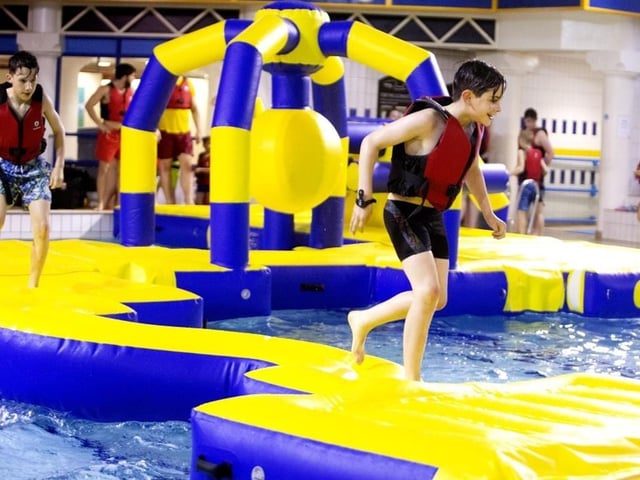 Fancy letting off some family steam at one of Mansfield's leisure centres this weekend? If so, why not take on the Aqua Challenge in the pool at the Rebecca Adlington centre on Westdale Road? Kids, aged six and over, and adults can jump, bounce, slip and slide on the pool's inflatable obstacle course, making it the perfect activity for families. Everyone taking part is given a life jacket, ensuring that the course is safe as well as enjoyable.