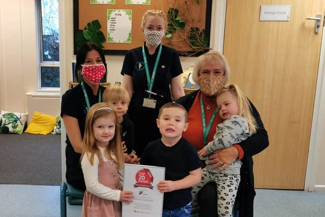 Cherubs Ladybrook staff and children.
