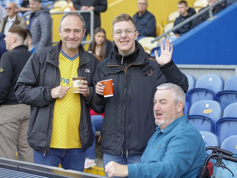 Mansfield Town fans ahead of the win over Barrow.