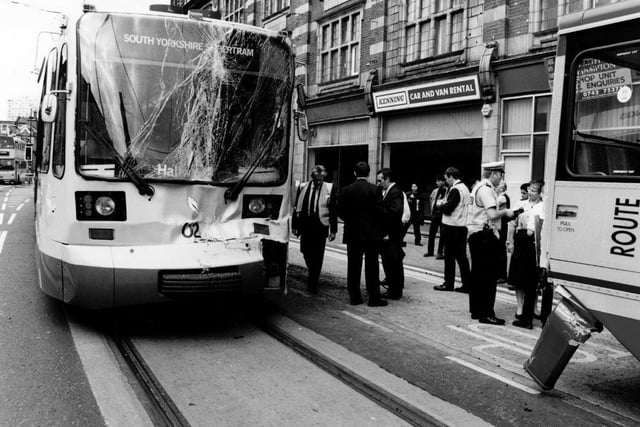 One of the trams was involved in a collision on West Street in 1995.