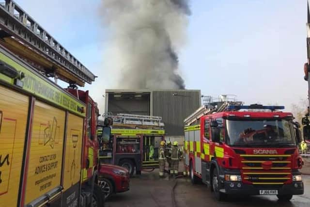 Both appliances from Ashfield and the High Volume Pump were mobilised to a fire at a wood yard in Blidworth