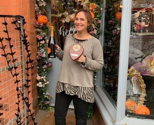 Blossom and Belle owner Lynette Scott won this year's Spooky Kimberley Best Dressed Shop contest.