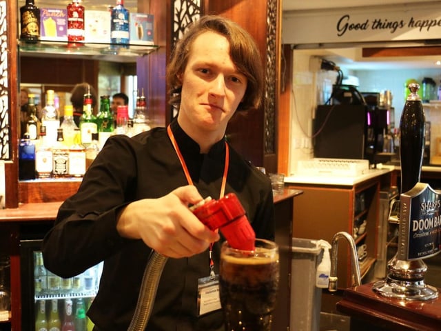 Mackenzie Bentley gained confidence serving drinks to guests in the bar areas