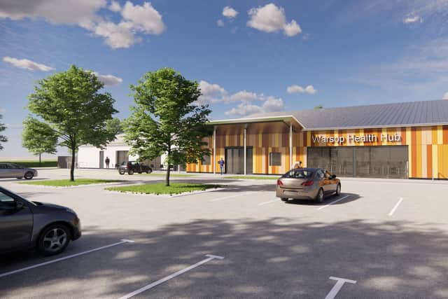 An artist's impression of the planned Warsop Health Hub.
