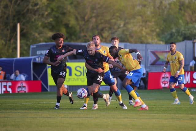 Action during the Sky Bet League 1 match against Peterborough Utd FC at the One Call Stadium, 30 April 2025, Photo credit Chris & Jeanette Holloway / The Bigger Picture.media