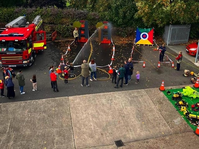 A range of 'have-a-go' firefighter activities were available.