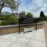 Mansfield Crematorium on Derby Road, where complaints have been made about a wrecked memorial pond, dog mess and closed toilets.